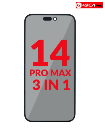 Buy the 3in1 set for iPhone 14 Pro Max, which includes Front Glass, Polarizer Film, and OCA.
