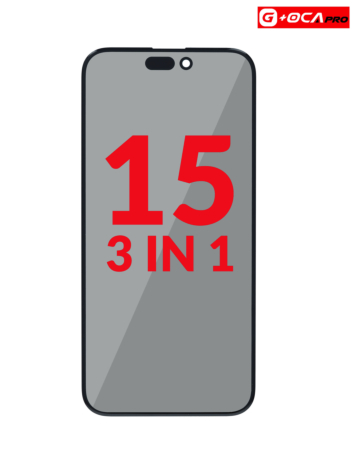 Buy the 3-in-1 front glass with polarizer film and OCA for iPhone 15.