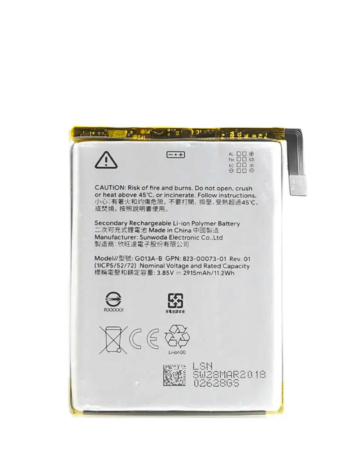Replacement Battery for Google Pixel 3 (G013A-B) (Only Ground Shipping)