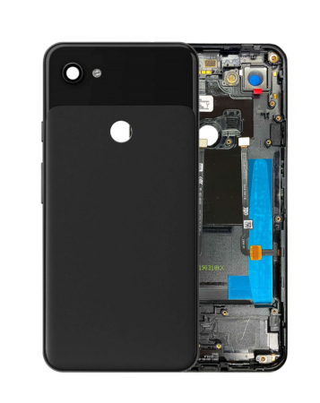 Housing Frame with Small Components Pre-Installed for Google Pixel 3A XL (JUST BLACK) (Service Pack)