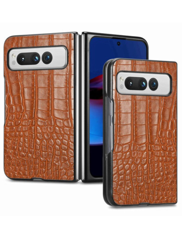 Google Pixel Fold Leather Case - BROWN (Only Ground Shipping)