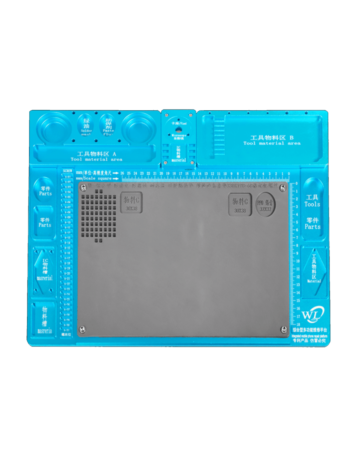 Insulated High Temperature 330mm X 198mm Aluminum Alloy for Microscope / Blue (Only Ground Shipping) (Not Returnable)