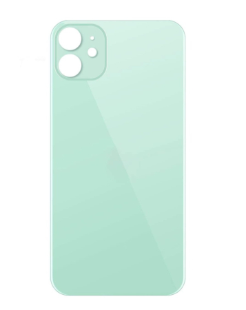 Purchase the Back Glass with a bigger camera hole for iPhone 11, no logo, in green.