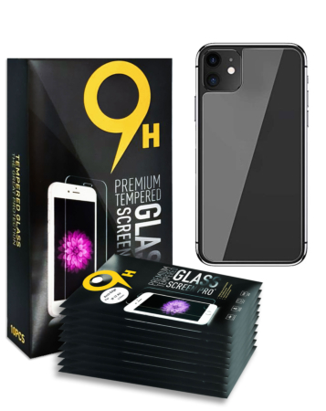 Back Tempered Glass for iPhone 11 (2.5D / Pack of 10)