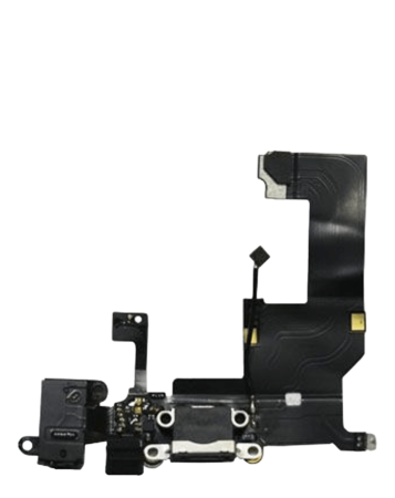 Charging Port Flex Cable with Headphone Jack (BLACK) for iPhone 5 (Premium)