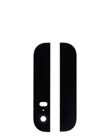 Back Glass Set for iPhone 5S (Top & Bottom) (BLACK)