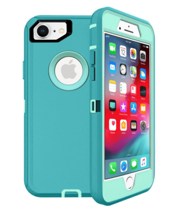 Heavy Duty Case - LIGHT TEAL for iPhone 7 / 8 (Only Ground Shipping)