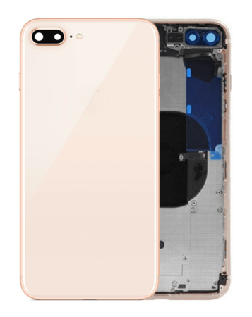 Back Housing Frame with Small Components Pre-Installed for iPhone 8 Plus (NO LOGO) (GOLD)