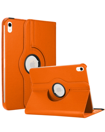 360 Degree Rotating Swivel Stand Case - ORANGE for iPad 10 2022 (10.9") / iPad 11 (A16) (Only Ground Shipping)