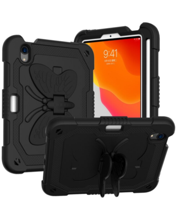Protective Butterfly Stand Design Case - BLACK for iPad 10 2022 (10.9") / iPad 11 (A16) (Only Ground Shipping)