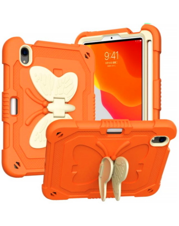 Protective Butterfly Stand Design Case - ORANGE CP4 for iPad 10 2022 (10.9") / iPad 11 (A16) (Only Ground Shipping)