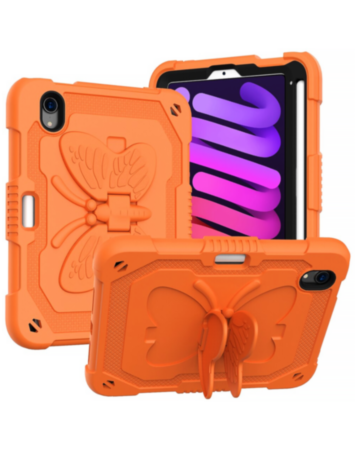 Protective Butterfly Stand Design Case - ORANGE for iPad 10 2022 (10.9") / iPad 11 (A16) (Only Ground Shipping)