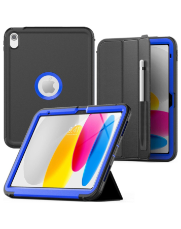 Full Body Protective Case - DARK BLUE for iPad 10 2022 (10.9") / iPad 11 (A16) (Only Ground Shipping)