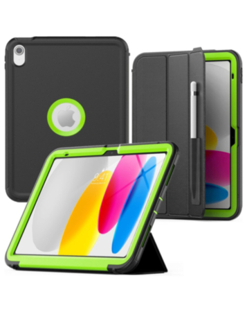 Full Body Protective Case - GREEN for iPad 10 2022 (10.9") / iPad 11 (A16) (Only Ground Shipping)