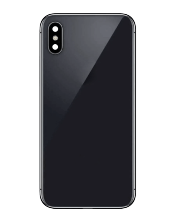 Order the Back Glass with Camera Lens for iPhone X in Space Gray, without logo.
