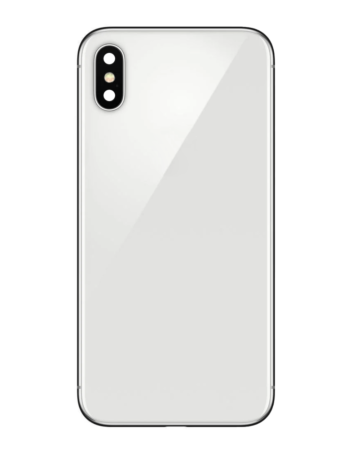 Purchase the Back Glass with Camera Lens for iPhone X in Silver, without logo.
