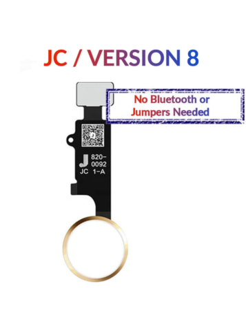 Purchase the gold Home Button solution flex cable for iPhone 8 Plus, 8, SE 2020, 7 Plus, and 7 – JC version 8.