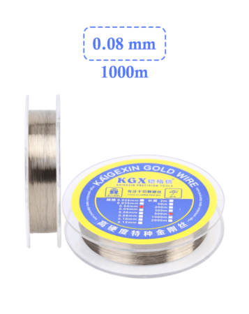 KAIGEXIN Molybdenum Gold Screen Cutting Steel Wire (0.08mm X 1000M)