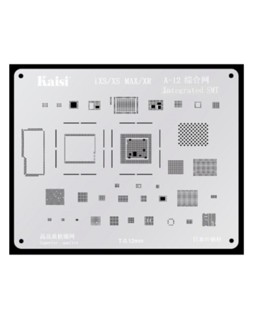 Grab the wholesale deals on the Kaisi A12 2D BGA Reballing Stencil CPU IC Chip Soldering Net for iPhone X, XSM, XR, XS – A12 – Not Returnable.