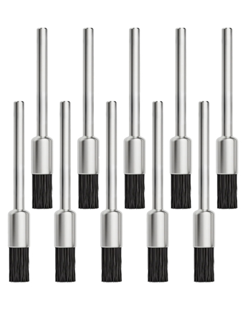 LANRUI QB95 Dust Cleaning Brush Used with a Hand Drill for Rear Insertion and Receiver (3.0 Size / 10 Pcs) (Only Ground Shipping)