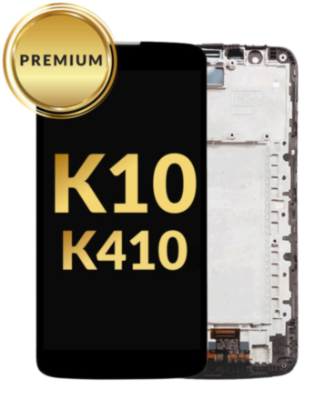 LCD Assembly with Frame for LG K10 (K410 / 2016) (BLACK) (Premium)