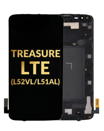 LCD Assembly with Frame for LG Treasure LTE (L52VL L51AL) (BLACK) (Premium)