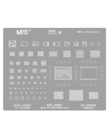 MaAnt BGA Reballing Stencil for iPhone 13 Mini / 13 / 13 Pro / 13 Pro Max (Not Returnable)