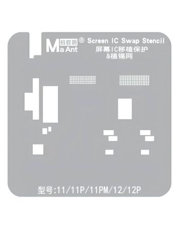 MaAnt IC Protection BGA Reballing Stencil for iPhone 11 / 11 Pro / 11 PM / 12 / 12 Pro (Not Returnable)