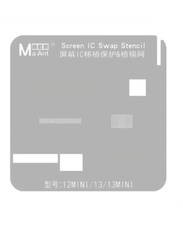 MaAnt IC Protection BGA Reballing Stencil for iPhone 12 Mini / 13 / 13 Mini (Not Returnable)