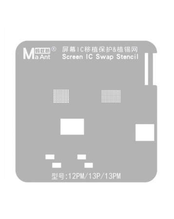 MaAnt IC Protection BGA Reballing Stencil for iPhone 12 Pro Max / 13 Pro / 13 Pro (Not Returnable)