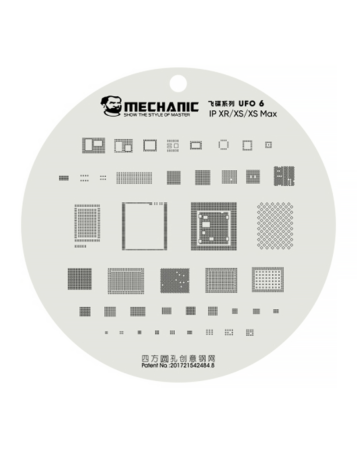 Stock up on the Mechanic UFO 6 Series CPU BGA Reballing Planting Tin Plate for iPhone XS, XS Max, XR – Not Returnable.