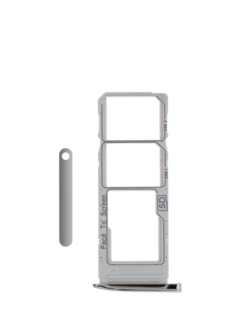 Dual Sim Card Tray for Motorola Moto G7 Plus / G7 (SILVER)