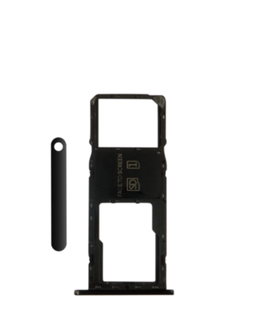Single Sim Tray for Motorola Moto G7 Power (BLACK)