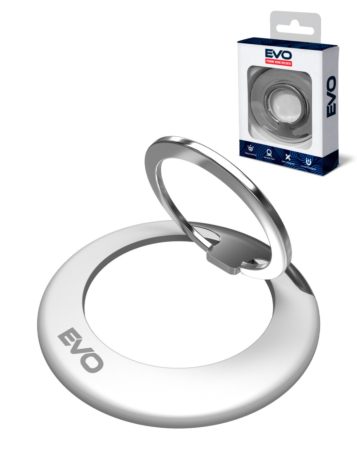 EVO PO1 Magnetic Phone Ring Compatible with Wireless Charging - WHITE (Only Ground Shipping)