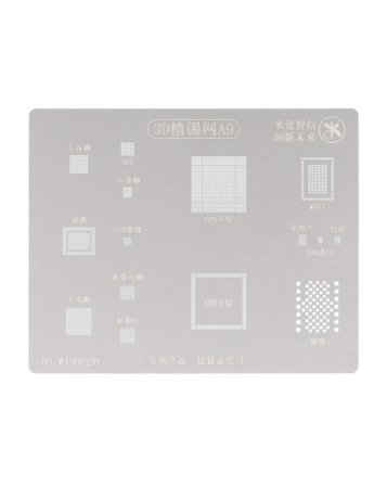 MIJING 3D BGA Reball Stencil for iPhone 6S / 6SP (A9) (Not Returnable)