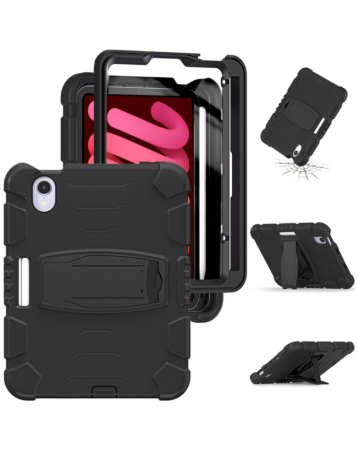 Full Body Protection Case - BLACK for iPad Mini 6 / 7 (A17 Pro) (Only Ground Shipping)