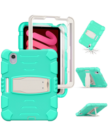 Full Body Protection Case - MINT GREEN for iPad Mini 6 / 7 (A17 Pro) (Only Ground Shipping)