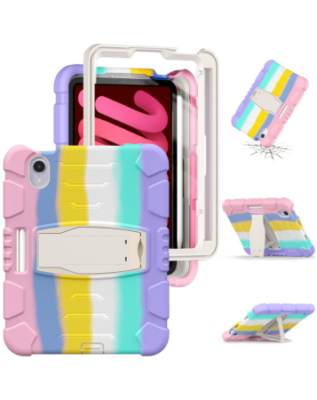 Full Body Protection Case - RAINBOW for iPad Mini 6 / 7 (A17 Pro) (Only Ground Shipping)