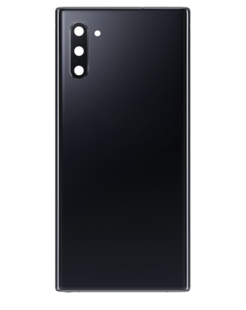 Back Glass with Camera Lens and Adhesive for Galaxy Note 10 (NO LOGO) (AURA BLACK)