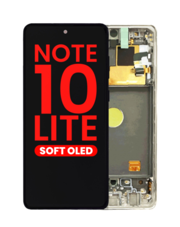Order the OLED Assembly with Frame for Galaxy Note 10 Lite N770 in Aura Glow, Aftermarket OLED.