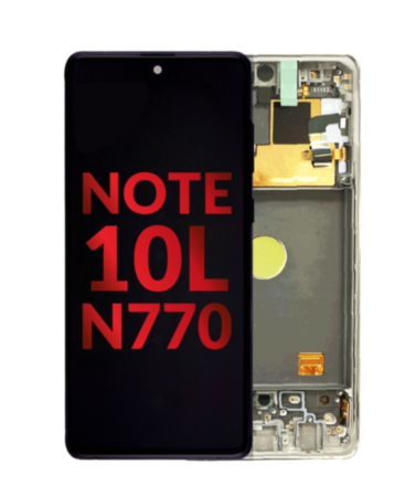 Order the OLED Assembly with Frame for Galaxy Note 10 Lite N770 in Aura Glow, Aftermarket OLED.