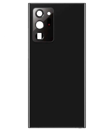 Stock up on the back glass with camera lens for Galaxy Note 20 Ultra, US and international versions, service pack in Mystic Black.
