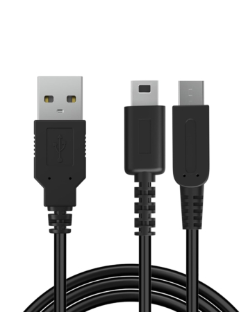 2in1 USB Charging Cable for Nintendo 3DS XL / 2DS / 3DS / DSi XL / Dsi / DS Lite