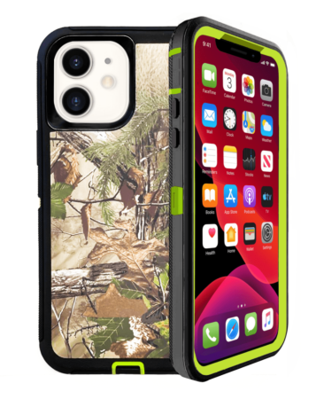 Heavy Duty Case for iPhone 12 / 12 Pro (CAMO GREEN) (Only Ground Shipping)
