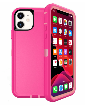 Heavy Duty Case for iPhone 12 / 12 Pro (HOT PINK) (Only Ground Shipping)