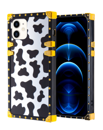 Square Case with Mirror Design - Style 6 for iPhone 12 / 12 Pro (Only Ground Shipping)