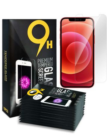 Buy the Clear Tempered Glass 2.5D Pack of 10 for iPhone 12 and 12 Pro V3.
