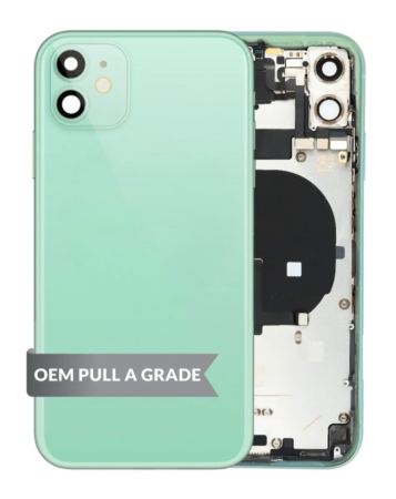 Back Housing Frame with Small Components Pre-Installed for iPhone 11 (GREEN) (OEM Pull A Grade)