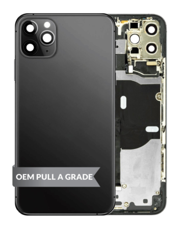 Back Housing Frame with Small Components Pre-Installed for iPhone 11 Pro (SPACE GRAY) (OEM Pull A Grade)