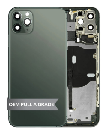 Back Housing Frame (MIDNIGHT GREEN) (OEM Pull A Grade) with Small Components Pre-Installed for iPhone 11 Pro Max